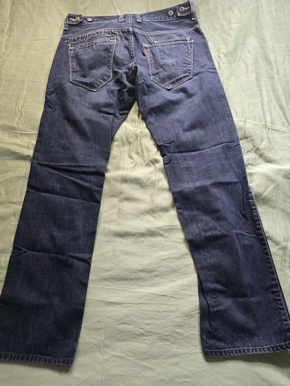 Levis 511 Skinny Two Horse Brand Denim Jeans 9 Pockets Adjustable Size  32 X 30